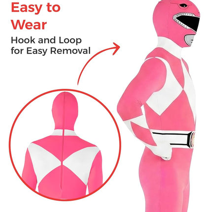 Morphsuits Men's Power Rangers Adult Sized Costume, Pink, M UK