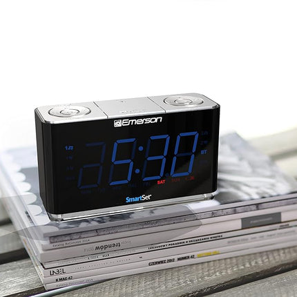 Emerson Radio CKS1507 Smartset Alarm Clock Bluetooth USB