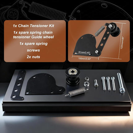 Tensor de cadena sthus Black con resorte para bicicleta motorizada de 49 cc, 66 cc, 80 cc y motor de 2 tiempos