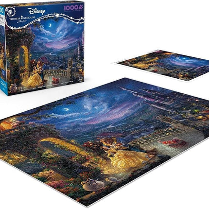 Ceaco - Thomas Kinkade - Disney - Beauty & The Beast Dancing in The Moonlight - 1000 Piece Jigsaw Puzzle