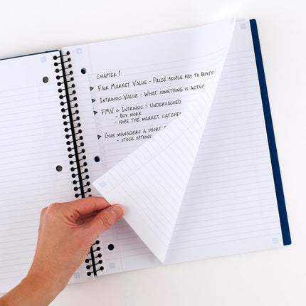 Five Star Advance Spiral Notebook, 1-Subject, College Ruled Paper, 11" x 8-1/2", 100 Sheets, With Spiral Guard and Movable Dividers, Color Will Vary (06322)