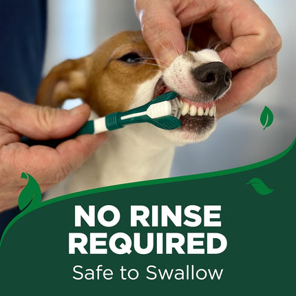 Vet's Best Dog Toothbrush & Enzymatic Toothpaste Kit - Teeth Cleaning - Made with Natural Ingredients - Reduces Plaque, Whitens Teeth, Freshens Breath - Bonus Care Guide & Finger Brush Included