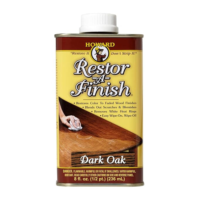 Howard Restor-A-Finish Dark Oak RF7008 Restore the Original Finish on Wooden Furniture 236ml
