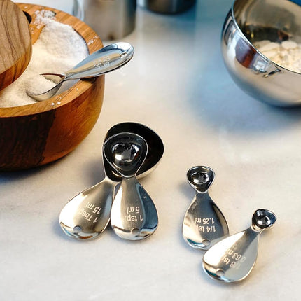 RSVP International Endurance (MOD-S) Oval Measuring Spoons, Stainless Steel