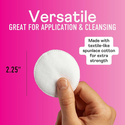 Swisspers Premium Cotton Rounds – 100 Count (Pack of 3) - 100% Pure Cotton - Soft, Absorbent, Hypoallergenic Pads for Makeup Removal, Skincare, Baby Care and Facial Cleansing - Lint Free