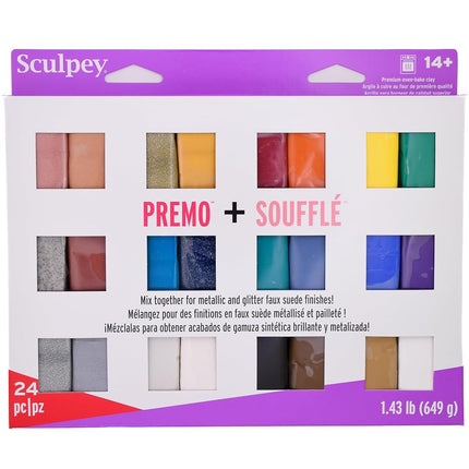 Polyform SCULPEY Premo + Souffle Multipack 24pcs