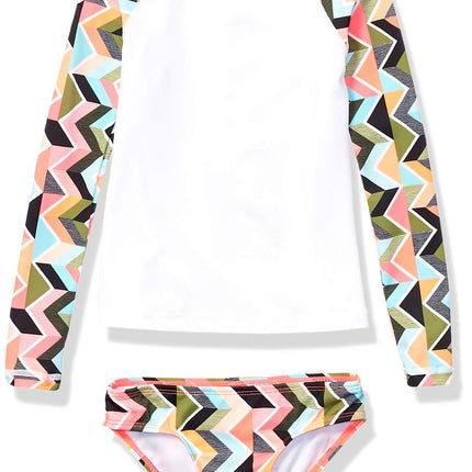 Kanu Surf Girls' Long Sleeve Rashguard UPF 50+ Two