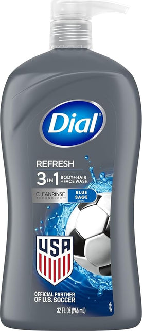 Dial for Men Hair + Body Wash, Hydro Fresh, 32 Ounce