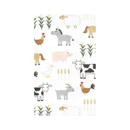 Hudson Baby Unisex Baby Cotton Flannel Burp Cloths, Cute Farm 10-Pack, One Size
