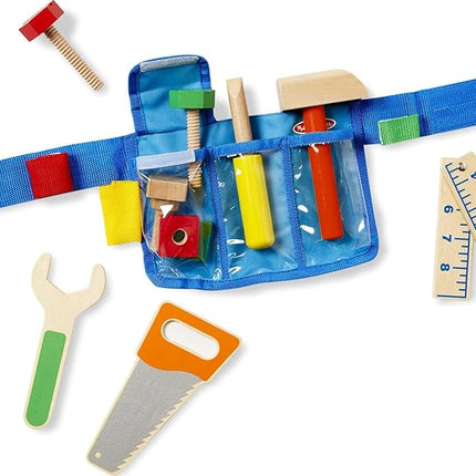 Melissa & Doug Deluxe Tool Belt Set | Pretend Play | Role Play Sets | 3+ | Gift for Boy or Girl