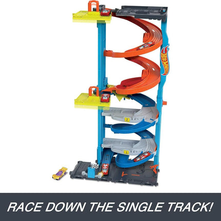Hot Wheels City Transforming Race Tower & 1 Toy Car