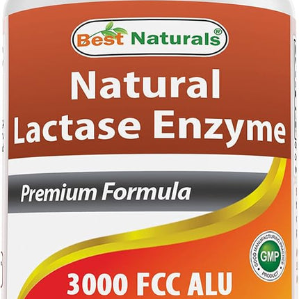 Best Naturals, Fast Acting Lactase Enzyme, 3000 FCC ALU, 180 Tablets (180 Count (Pack of 3))