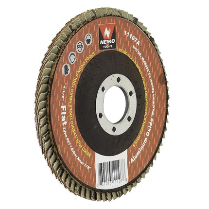 NEIKO 11107A 10 Pack Aluminum Oxide Flap Discs 4-1/2 for Angle Grinder, 60 Grit Flapper Wheel, Flat T27 Grinding Wheel 4.5 Inch Flap Disc, 7/8" Arbor Grinding Disc, Wood & Metal Sanding