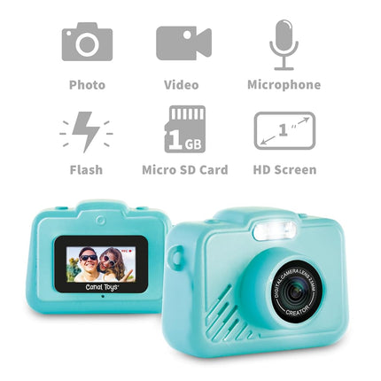 Style 4 Ever Mini Digital Camera Bag Charm Kit – Turquoise: Built in Frames and Filters, DIY Keychain Craft Set for Kids with Stickers & Accessories