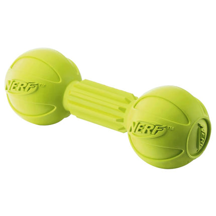Nerf Dog Barbell Chew Toy, 7.5-Inch, Yellow