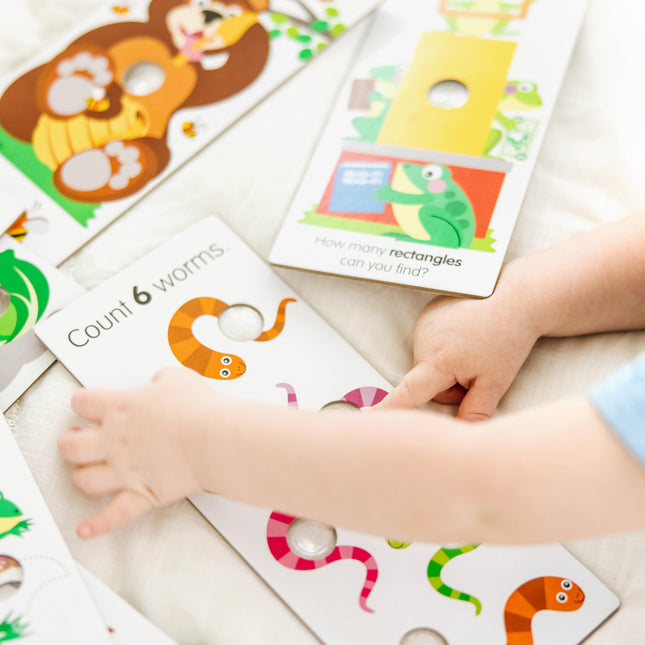 Melissa & Doug Poke-A-Dot Tarjetas de aprendizaje de números gigantes