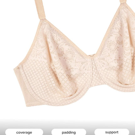 Wacoal Women's Visual Effects Underwired Minimiser Bra, Sand, 36C