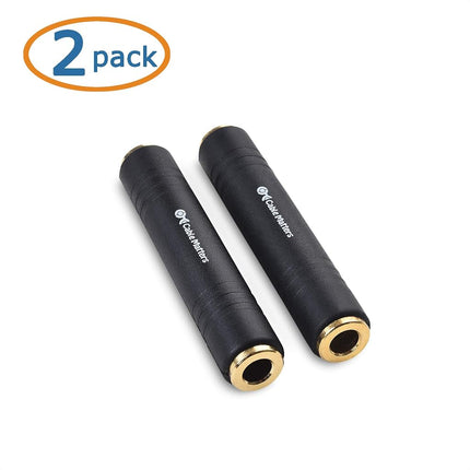 Cable Matters 2-Pack 1/4 Coupler TRS Extension Adapter (1/4? TRS Female to Female Adapter)