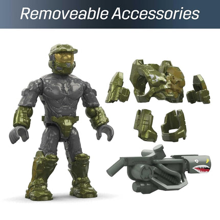 MEGA Halo Infinite Building Toys Set, Floodgate Firefight with 634 Pieces, 4 Micro Action Figures, Poseable Articulation, Accessories, Kids or Adult, HNC59