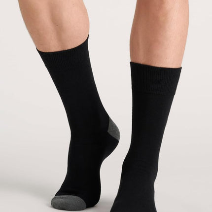 Ted Baker Men's 3 Pack Pattern Crew Dress Socks, Grey Heather/Black, One Size