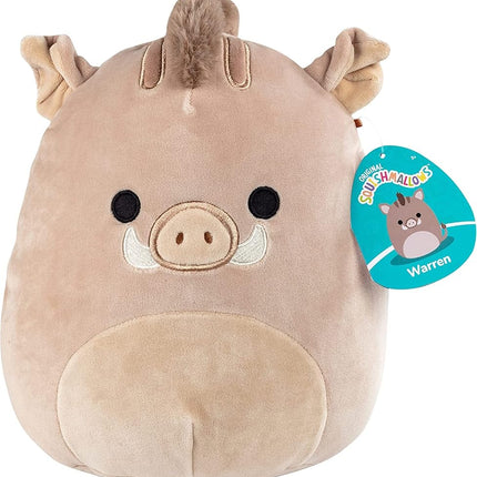 Squishmallow 8" Warren el Jabalí - Peluche oficial Kellytoy Nuevo 2023 - Juguete de peluche suave y adorable - Excelente regalo para niños