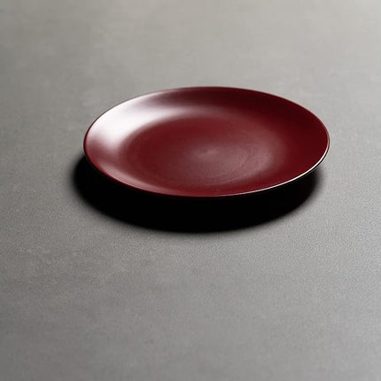 10 Strawberry Street Wazee Matte 8.25" Coupe Salad Plate, Set of 6, Red