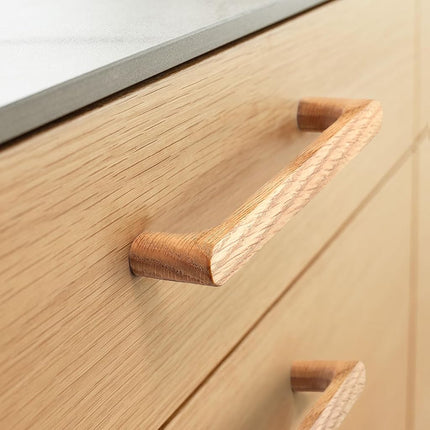 Evionlin Walnut Round 5 in 10 pcs Wooden Drawer Pulls Handle pulls for cabinets Kitchen Cabinet Drawer pulls Cabinet Door Pull