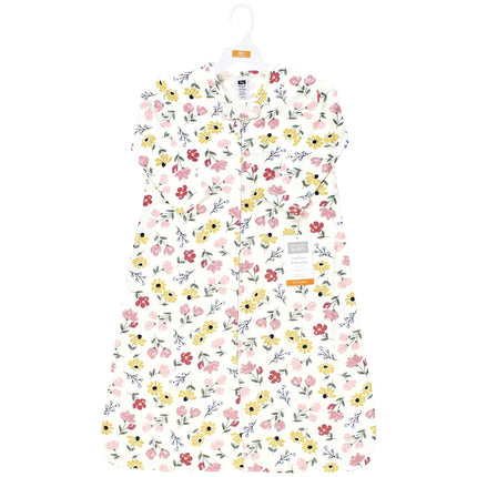 Hudson Baby Saco de Dormir, Manta, de Algodón, de Manga Larga, Unisex, de Punto Suave, Diseño Floral Pintado, de 12 a 18 Meses