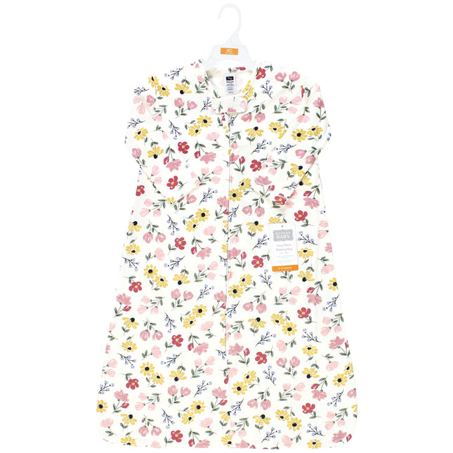 Hudson Baby Unisex Baby Long Sleeve Cotton Jersey Sleeping Bag, Sack, Blanket, Soft Painted Floral, 12-18 Months