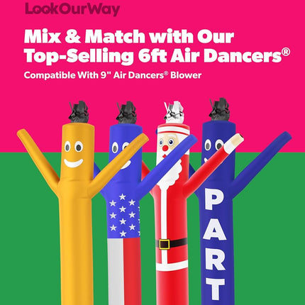 LookOurWay Air Dancers Wacky Waving Inflatable Tube Man Attachment - 7 Feet Tall Advertising Air Dancer Waving Man Inflatable Tube Guy - Blower Not Included - Green