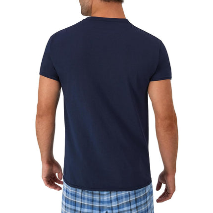 Hanes Men's Pocket Undershirt Pack, Cotton Crew Neck T-Shirt, Moisture Wicking Tee, Assorted 6-Pack, Grey Heather, Black, White, Navy, Blue Heather, Large