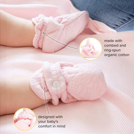 Burt's Bees Baby Unisex Baby - Patucos para bebé, calcetines antideslizantes ajustables de algodón orgánico para bebé