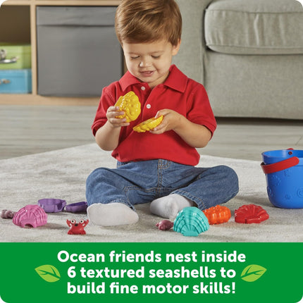 Learning Resources Ocean Emotion Seashells, Social Emotional Learning Activities, Sensory Calming Toys, Sorting and Stacking Toys, Ages 18 months+, 19 Pieces