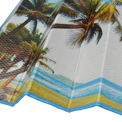 BDK AS- 601_AM Palm Tree Tropical Island Sunset Auto Windshield Sun Shade (for Car SUV Truck-Bubble Foil Folding Accordion) - AS-601__AM