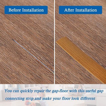 Floor Transition Strip Self Adhesive Cover With Elegant Wood Grain Design - Laminate Flooring Divider for Vinyl (7.6cm, 10Ft, Light Brown)