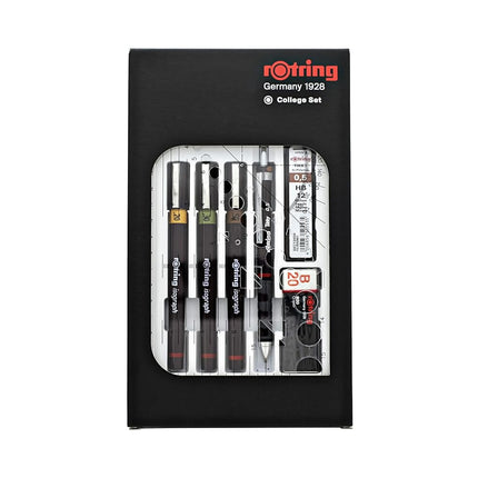 rOtring Isograph Technical Drawing Pens, 3-Pen College Set, 0.2 to 0.5 mm, Brown (S0699370)