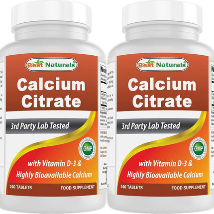 Best Naturals Calcium Citrate with Vitamin D-3 240