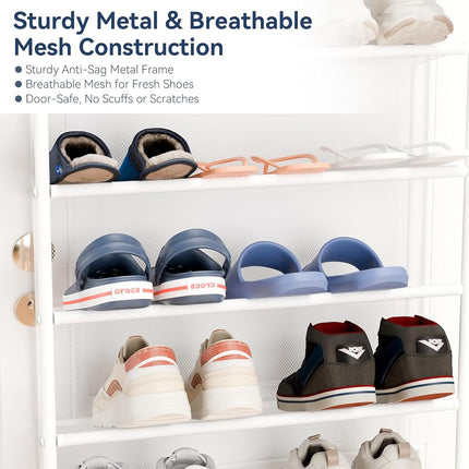 Whitmor, White 36-Pair Over The Door Shoe Organizer