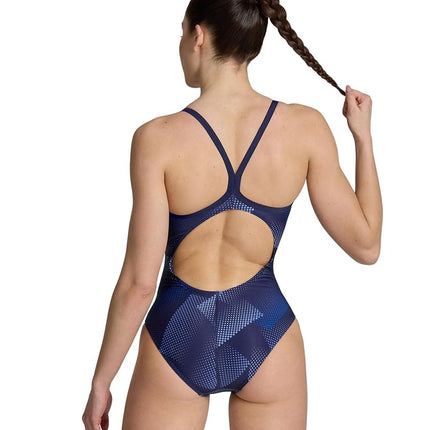 Arena Girls Performance Halftone Team Print Lightdrop Back Youth Bathing Swimsuit
