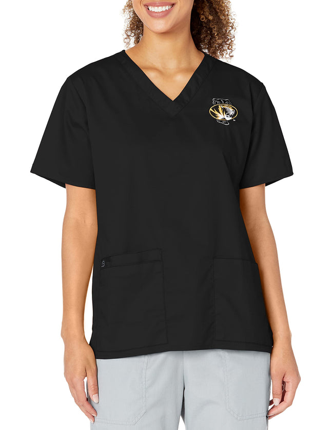 WonderWink Women's University of Missouri V-Neck T