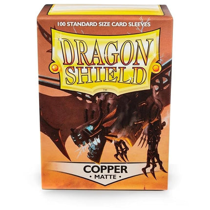 10 Packs Dragon Shield Matte Copper Standard Size 100 ct Card Sleeves Display Case