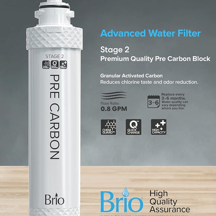 Brio NFMGAC Water Filter, Polypropylene, White