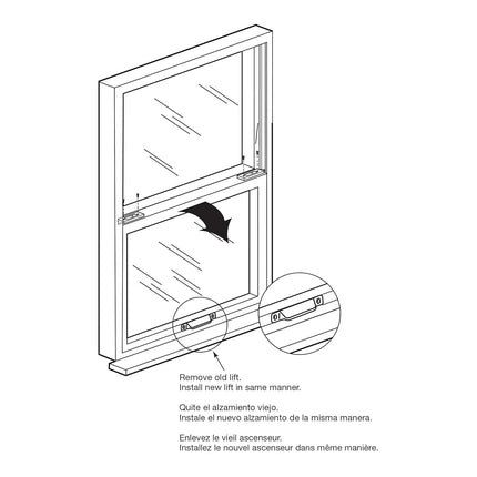 Prime-Line F 2766 Sash Lift, White