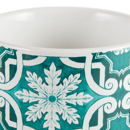DII Kitchen Accessories Collection Ceramic Canister Set, 4.5/3/1.25 Cup, Teal Tile