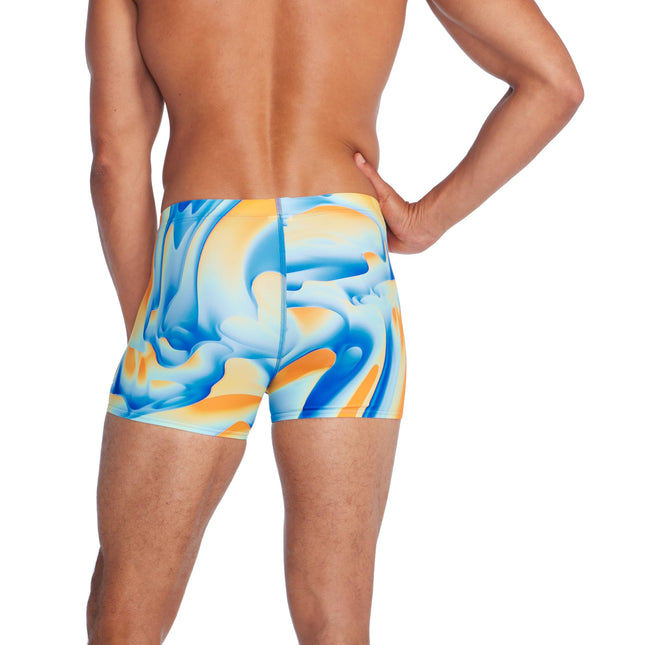 Speedo 800392916242M Beachstar Print Square Leg Tranquil Blue M