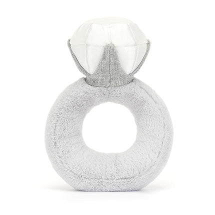 Jellycat Amuseables Diamond Ring Stuffed Toy, 8 inches | Wedding Ring Plush | Engagement and Wedding Gift