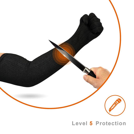 CAWANFLY Protective Kevlar Gloves With Sleeves - Level 5 Protection Heat & Cut Resistant Safety Gloves for Welding, Kitchen, Gardening
