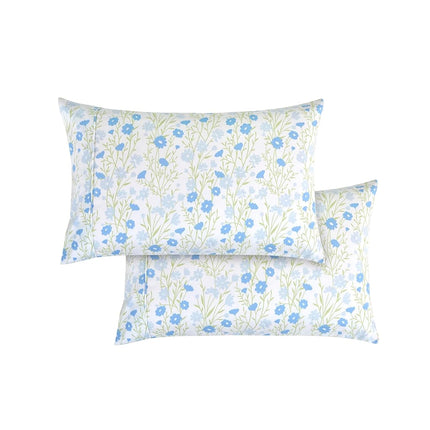 Elegant Comfort Softest and Coziest 6-Piece Sheet Set - 1500 Premium Hotel Quality Microfiber - Deep Pocket, Wrinkle Resistant 6-Piece Floral Bed Sheet Set, California King, Laurel Blue