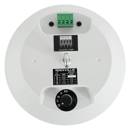 Rockville (6) PEN-65T White 6.5" 70V Hanging Pendant Speaker Commercial/Restaurant
