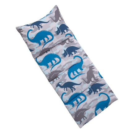 Todo para niños: Colchoneta de siesta Deluxe con pliegue fácil, diseño de dinosaurios en azul marino, gris y azul rey, azul marino, azul rey, gris, camuflaje